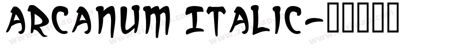 Arcanum Italic字体转换